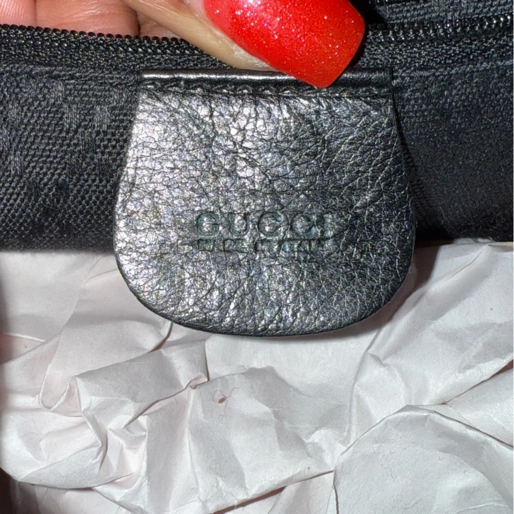 Gucci Black Leather Bamboo Mini Backpack